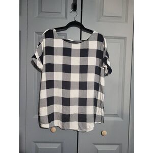 Rock & Republic black/white/gray checkered tee